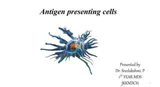 Antigen presenting cells
1
Presented by
Dr. Sreelakshmi. P
1ST YEAR MDS
JKKNDCH
 