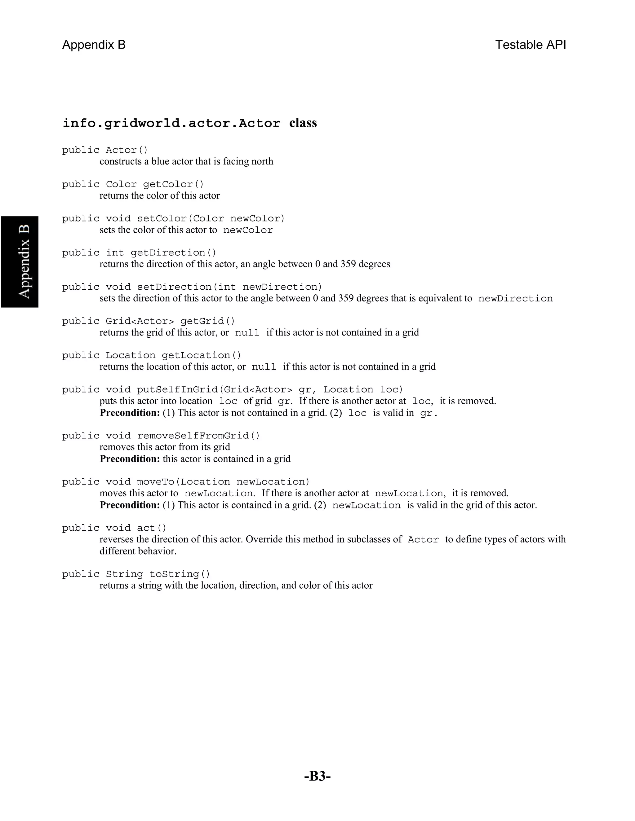 NEW AP Computer Science Exam GridWorld Quick Reference Booklet | PDF