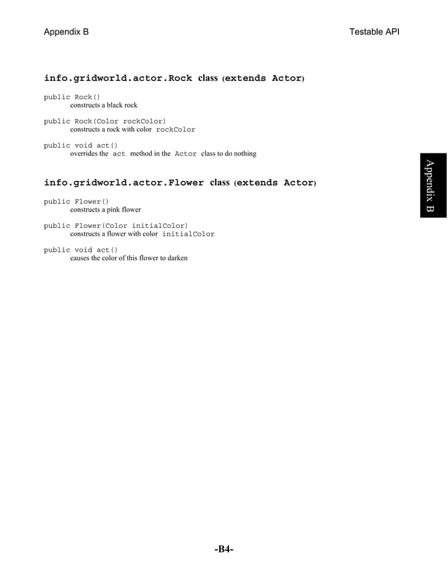 NEW AP Computer Science Exam GridWorld Quick Reference Booklet | PDF