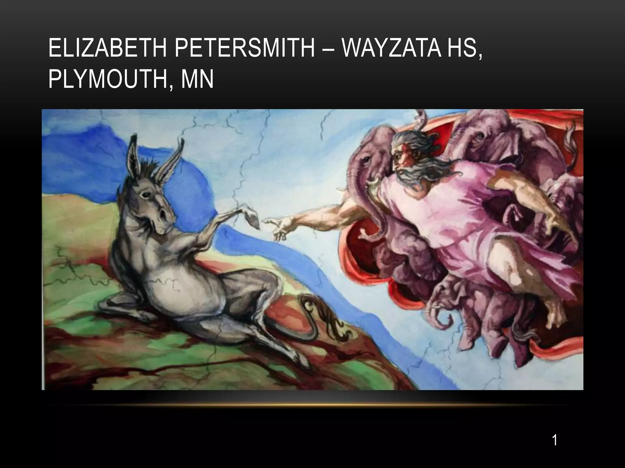 ELIZABETH PETERSMITH – WAYZATA HS,
PLYMOUTH, MN




                                     1
 
