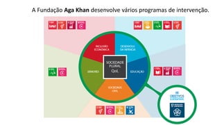 A Fundação Aga Khan desenvolve vários programas de intervenção.
 