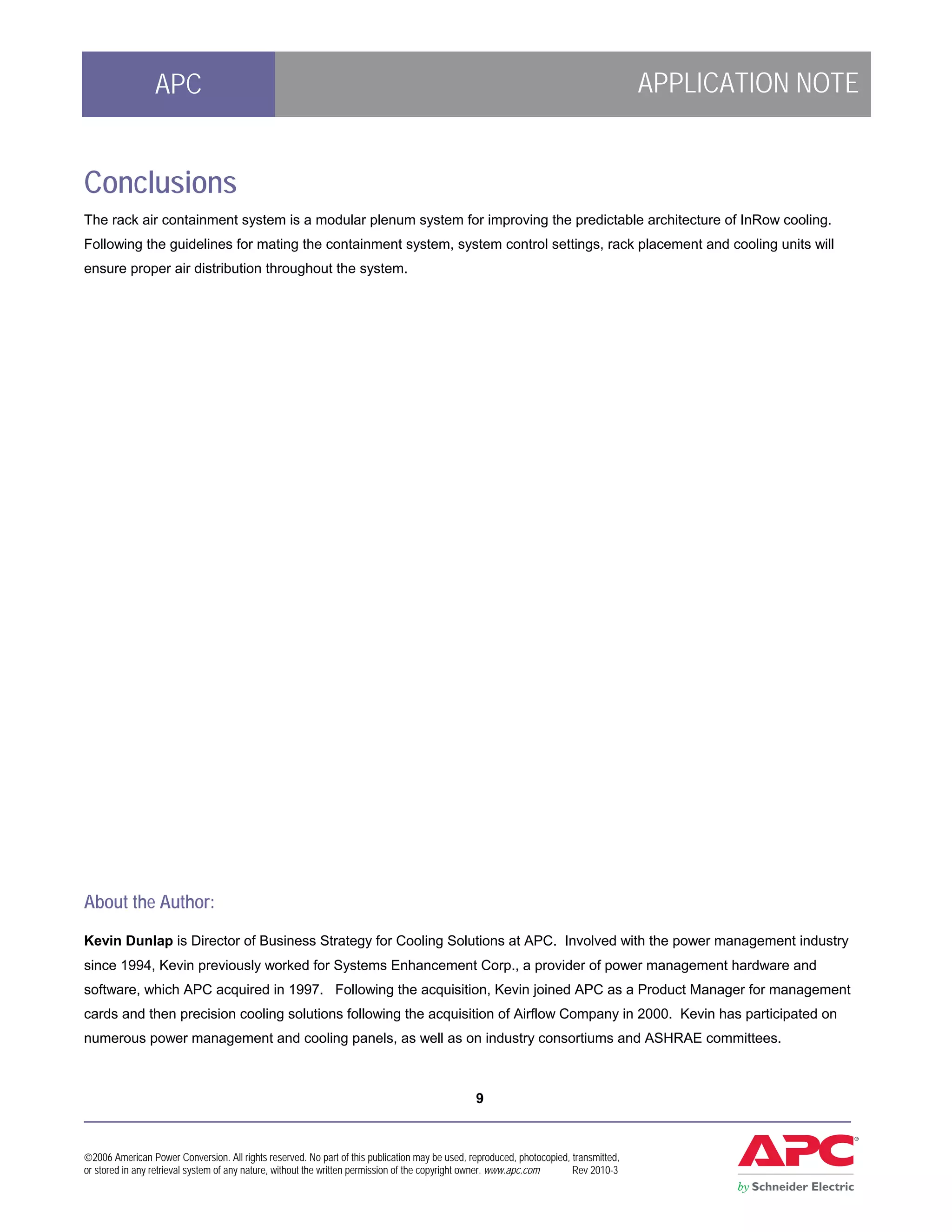 APC InRack (RACS) Configurations | PDF