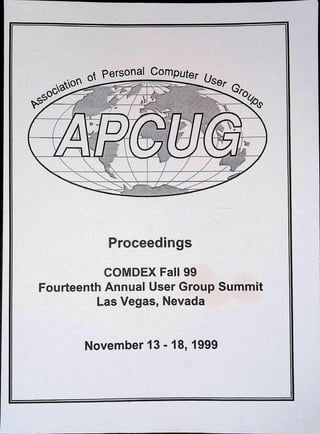 APCUG Proceedings COMDEX Fall 1999