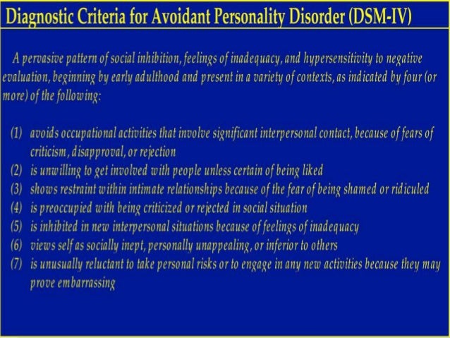Avoidant Personality Disorder