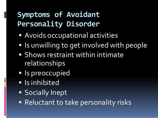 Dating avoidant personality disorder