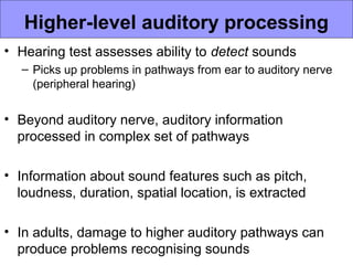 Auditory processing disorder (APD) and specific language impairment | PPT