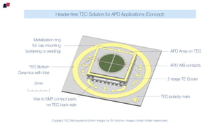Header-free concept for APD arrays with thermoelectric cooling | PPT