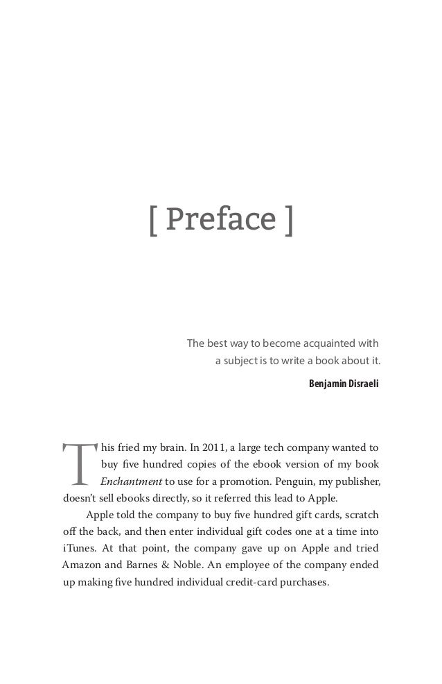 How to write a preface