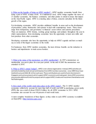APEC(Asia Pacific Economic Co-operation) | DOCX