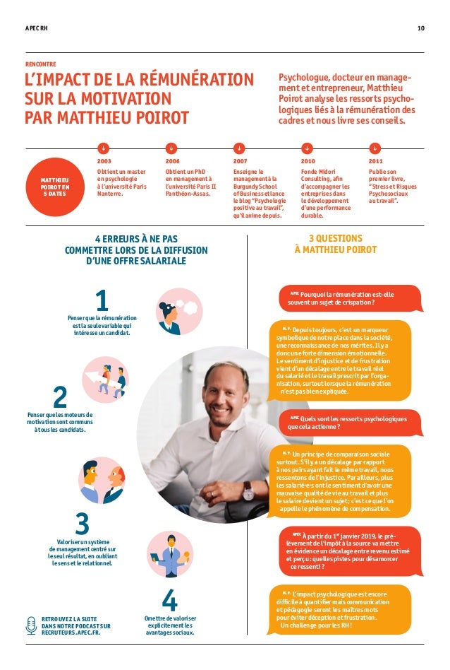 Apec Rh Septembre 2018 Numero Salaires