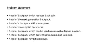 back pack innovative design | PPTX