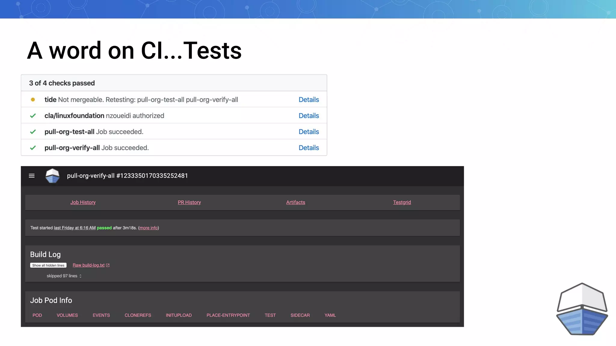 A word on CI...Tests
 