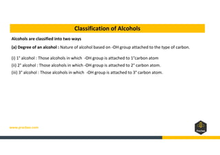 Alcohol phenol and ethers notes class 12 | PDF