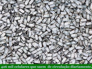 426 mil celulares que saem de circulação diariamente.
 