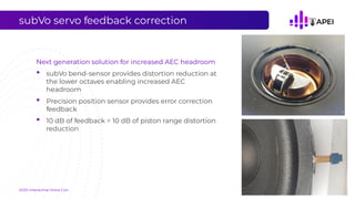 subVo servo feedback correction
Next generation solution for increased AEC headroom
• subVo bend-sensor provides distortio...