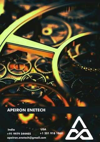 INSTRUMENTATION		FITTINGS
+91 9979 544405
APEIRON ENETECH
India
apeiron.enetech@gmail.com
USA
+1 201 918 1060
 