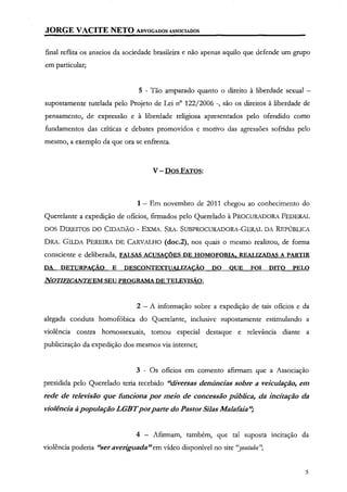 Silas Malafaia se diz ofendido por gays