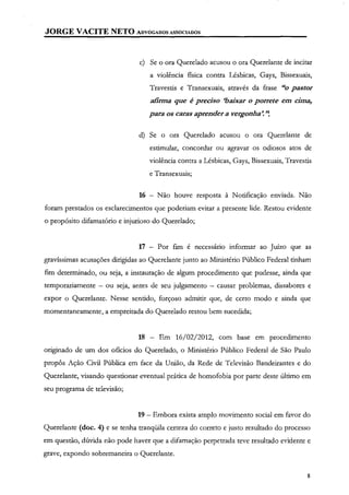 Silas Malafaia se diz ofendido por gays