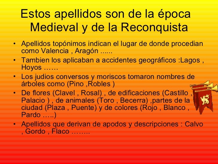 El origen de los apellidos