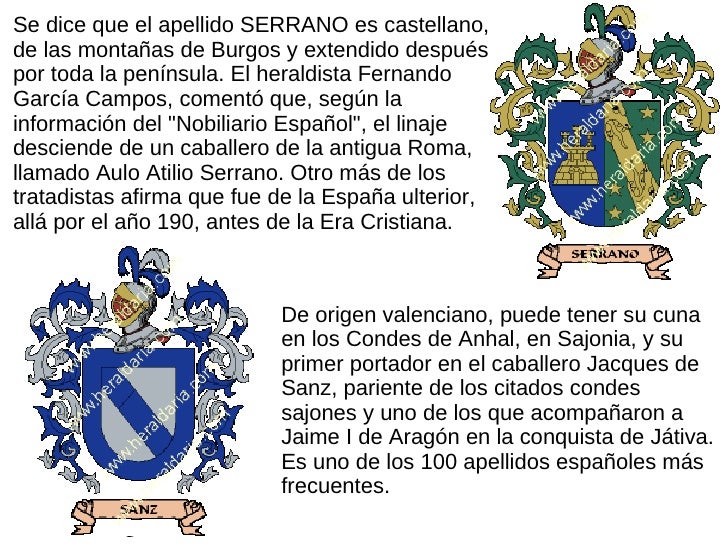 De Donde Viene El Apellido Sanz