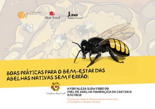Boas práticas para o bem-estar das
abelhas nativas sem ferrão:
a Fortaleza Slow Food do
Mel de abelha Mandaçaia da Caatinga
em foco
Fortalecendo a Rede de Meliponicultores do Slow Food
e Terra Madre no Nordeste do Brasil
 