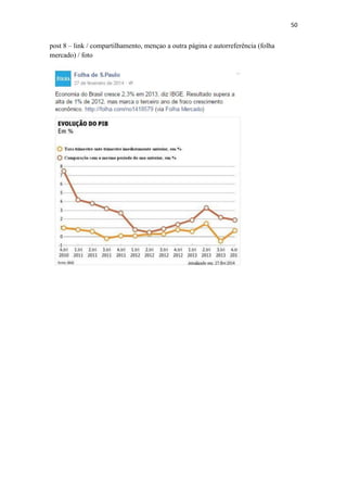 50
post 8 – link / compartilhamento, mençao a outra página e autorreferência (folha
mercado) / foto
 