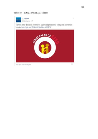 463
POST 107 – LINK / HASHTAG / VÍDEO
 