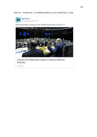 623
POST 61 – HASHTAG / AUTORREFERÊNCIA (NA HASHTAG) / LINK
 