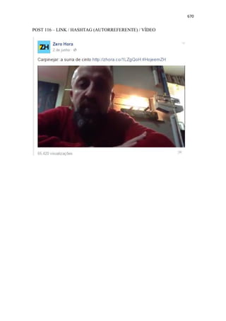 670
POST 116 – LINK / HASHTAG (AUTORREFERENTE) / VÍDEO
 