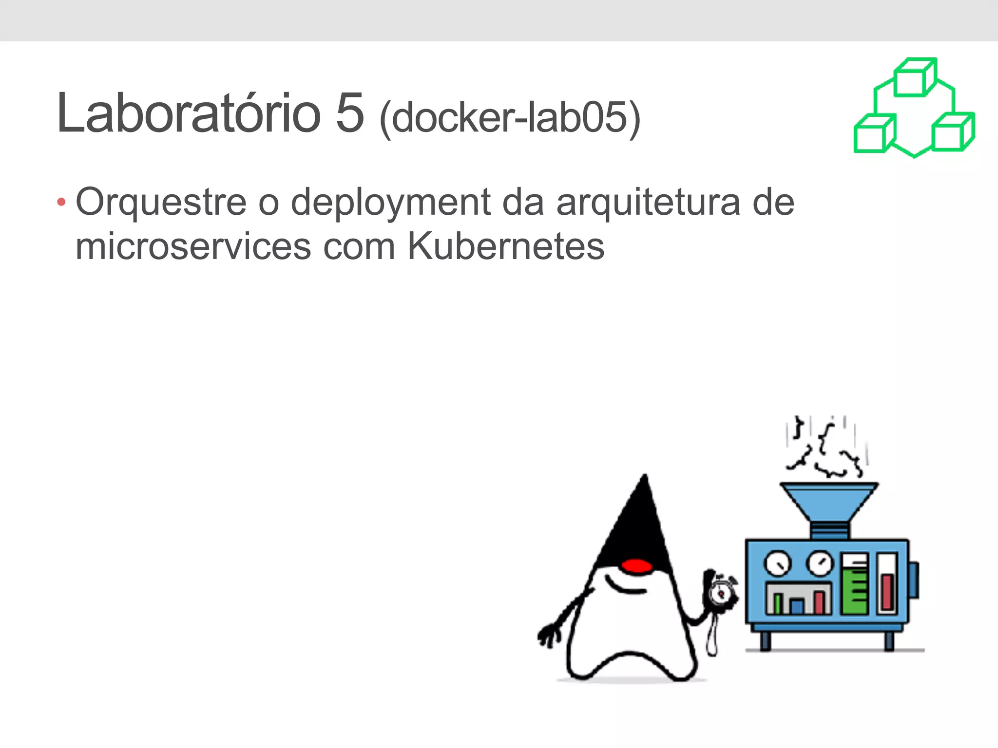 Laboratório 5 (docker-lab05) • Orquestre o deployment da arquitetura de microservices com Kubernetes 