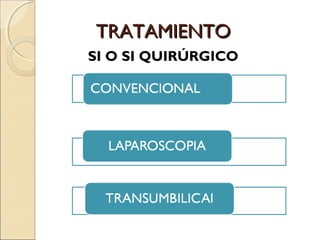 TRATAMIENTO
SI O SI QUIRÚRGICO

 
