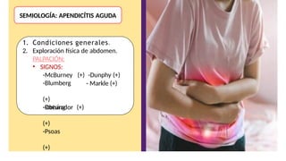 APENDICITIS ES UNA PRESENTACION PARA RECORDAR TODO SOBRE APENDICITIS | PPTX