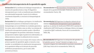 Clasificación intraoperatoria de la apendicitis aguda
 