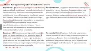 Manejo de la apendicitis perforada con flemón o absceso
 