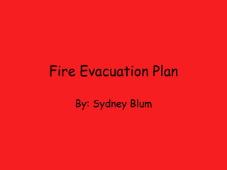 Fire Evacuation Plan
By: Sydney Blum

 