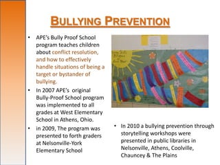 APE Center Program Synopsis | PPT