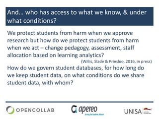 And… who has access to what we know, & under
what conditions?
We protect students from harm when we approve
research but h...