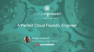 A Perfect Cloud Foundry Engineer
Andrei Yurkevich
Chief Technology Officer
 