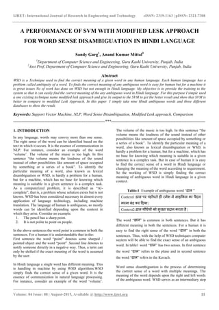 Lesk Algorithm Nlp A performance of svm with modified lesk approach for word sense ...