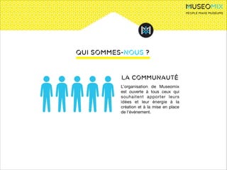 People make museums

qui sommes-nous ?

La communauté
L’organisation de Museomix
est ouverte à tous ceux qui
souhaitent apporter leurs
idées et leur énergie à la
création et à la mise en place
de l'événement.

 