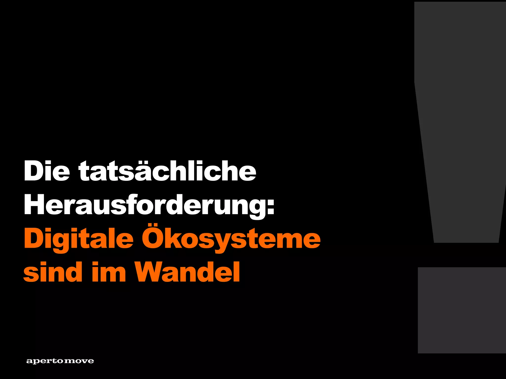 Die tatsächliche
Herausforderung:
Digitale Ökosysteme
sind im Wandel
 