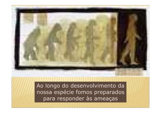 Ao longo do desenvolvimento da
nossa espécie fomos preparados
  para responder às ameaças
 