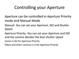 The wider the aperture, the narrower the depth of field which will give you a blurrier background 