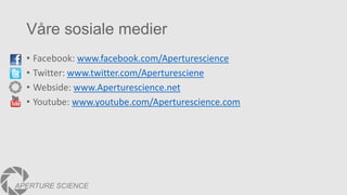 Aperture science | PPTX