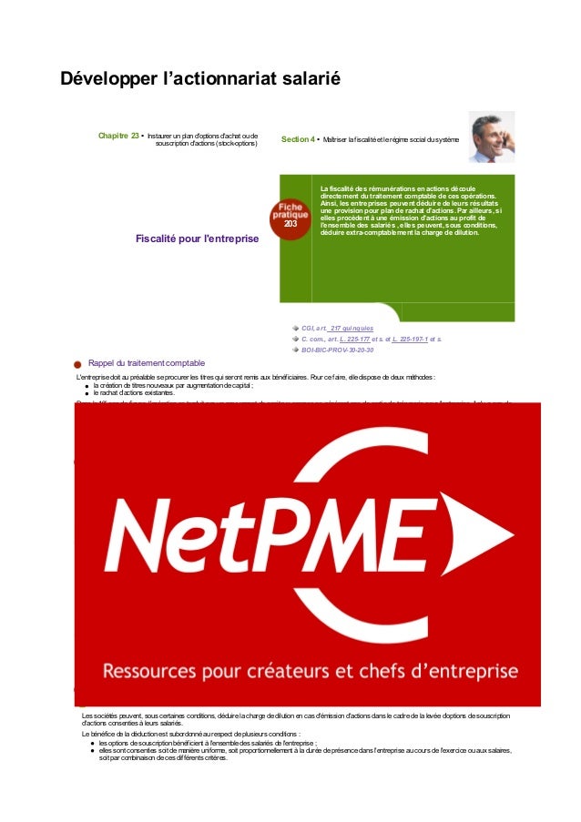 Régime Fiscal - Donation de Stock-options