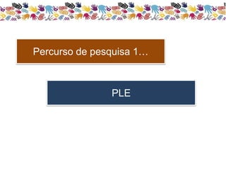 Percurso de pesquisa 1… 
PLE 
 