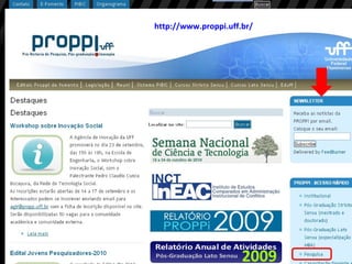 A pesquisa na uff e os programas da proppi