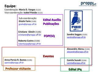 A pesquisa na uff e os programas da proppi