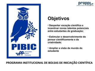 A pesquisa na uff e os programas da proppi