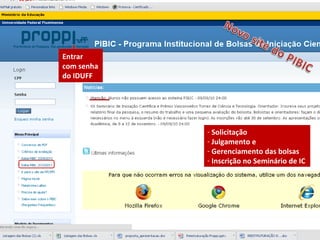 A pesquisa na uff e os programas da proppi